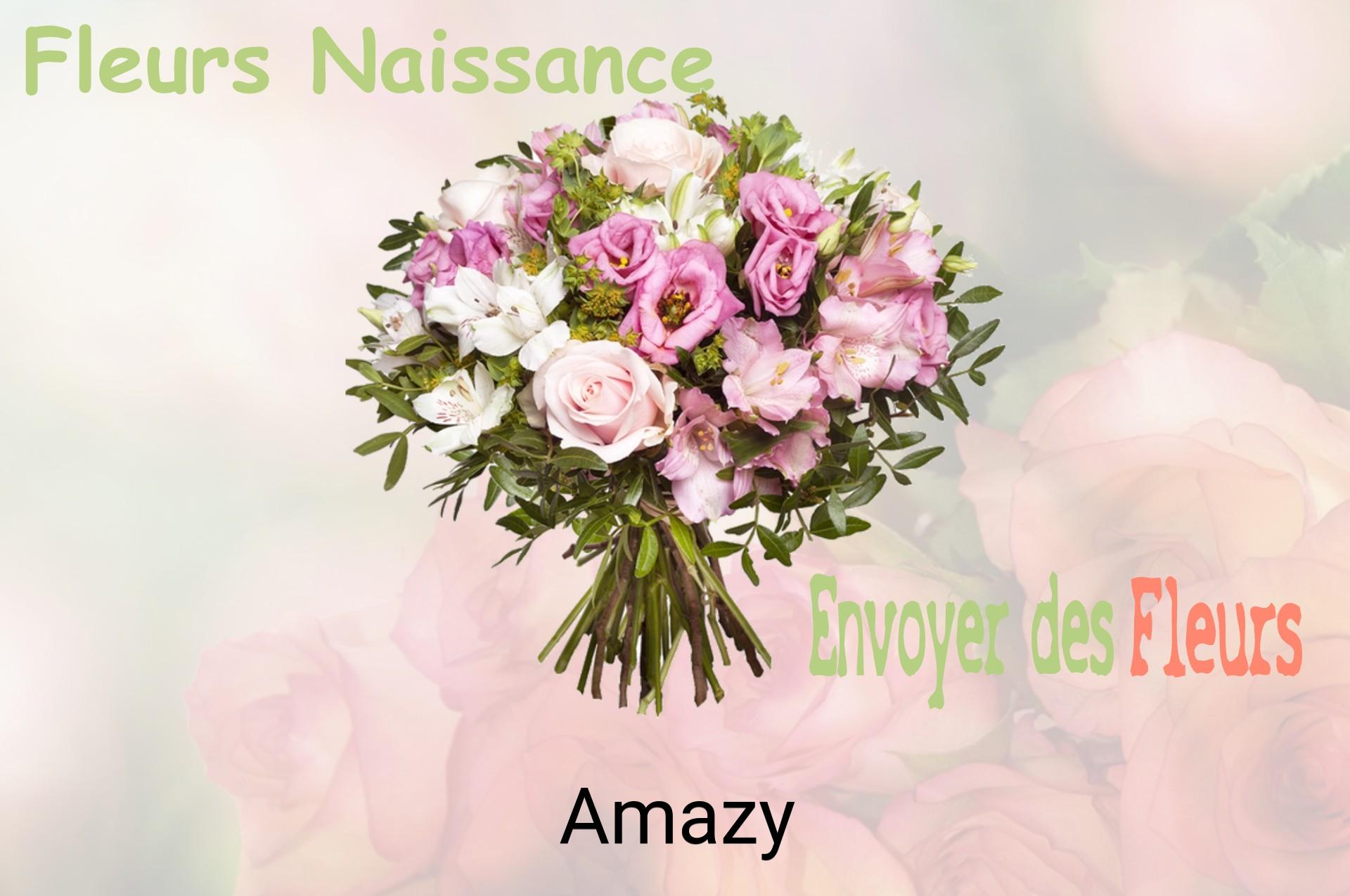 Bouquet de fleurs de naissance livré à Amazy
